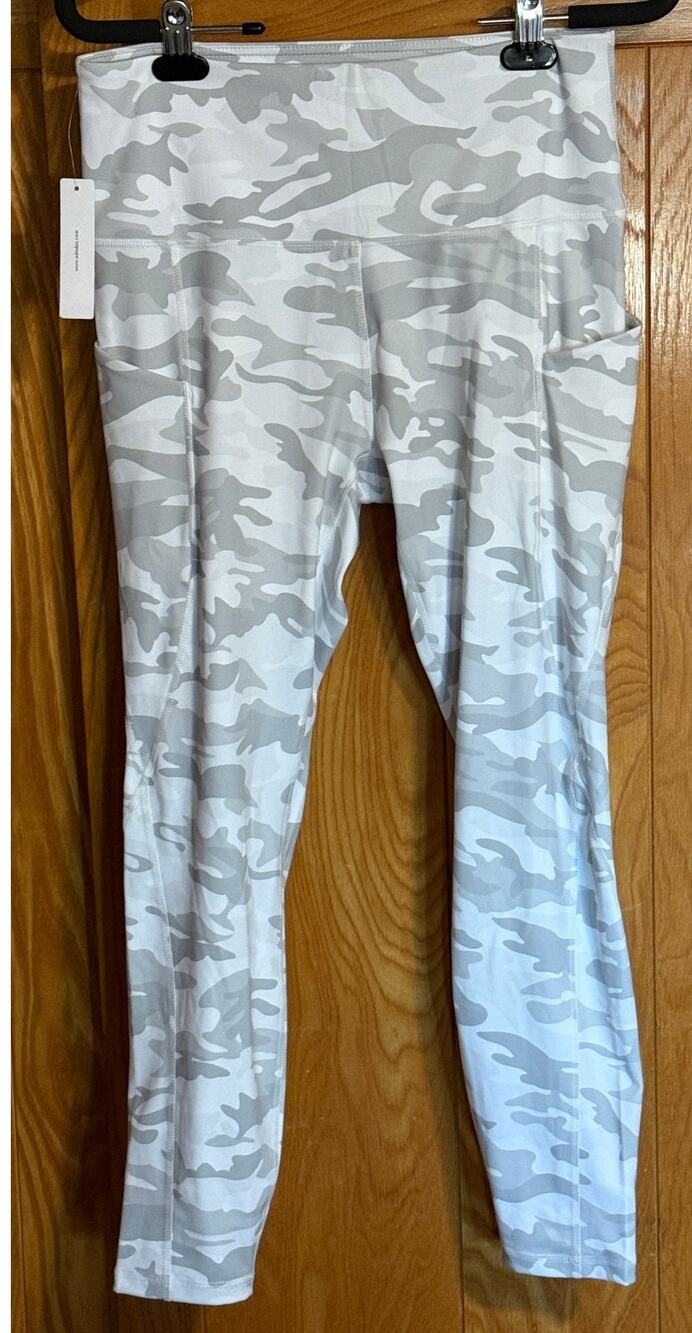 NWT ODODOS White Camo High Waisted Pocket Leggings - Size L